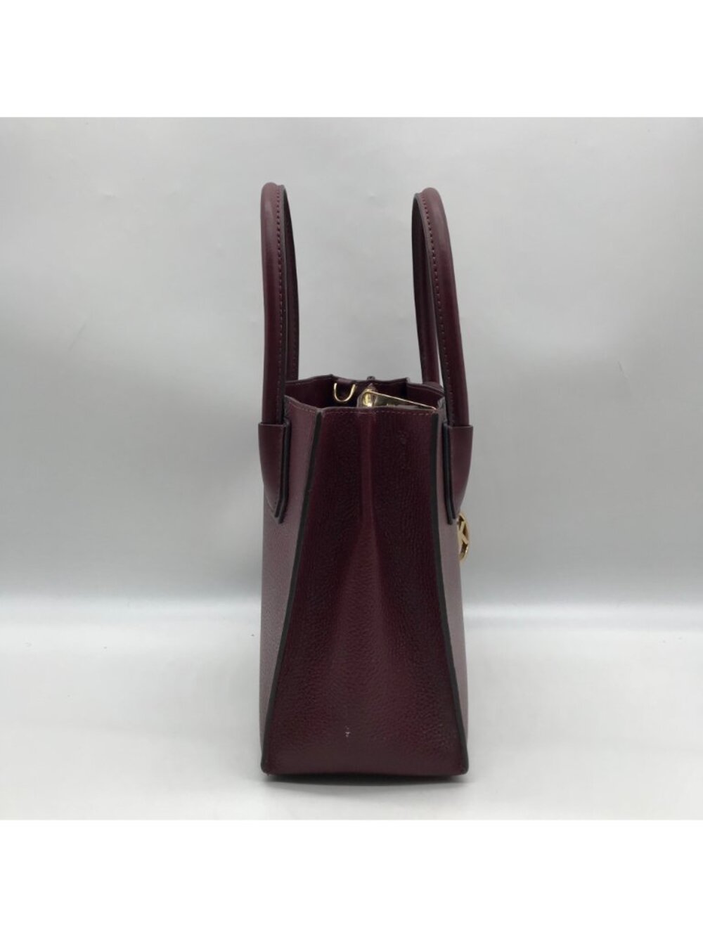 Michael Kors Burgundy Pebbled Leather Mercer Convertible Satchel - Picture 3 of 10